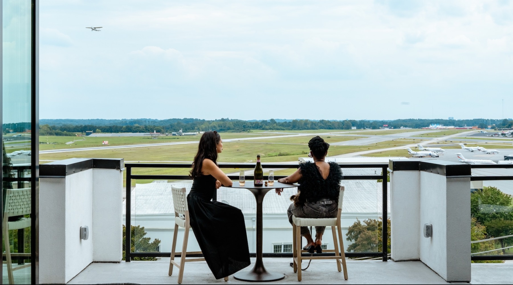 Residents in the Hawkins sky lounge overlooking Chamblee Residents in the Hawkins sky lounge overlooking Chamblee