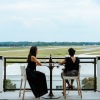 Residents in the Hawkins sky lounge overlooking Chamblee
