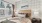 Furnished bedroom at The Hawkins apartments in Chamblee