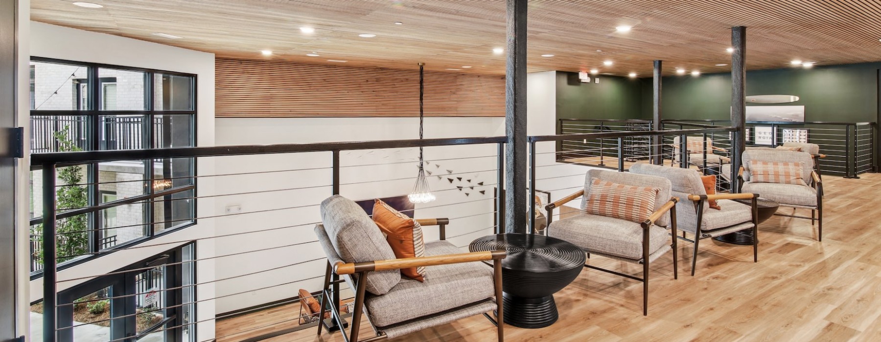 Resident clubhouse at The Hawkins new apartments in Chamblee, GA